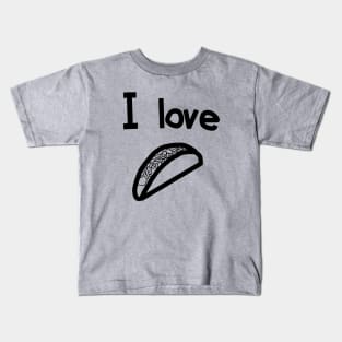 Food I Love Tacos Outline Kids T-Shirt